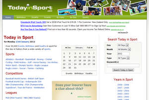 On This Day in Sport  - Designed, developed, maintained and hosted by Solution Second